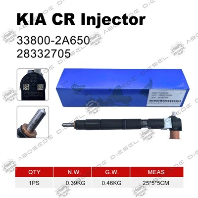 Common Rail 33800-2 A650/28332705 Injektor Bahan Bakar Diesel untuk Mesin KIA